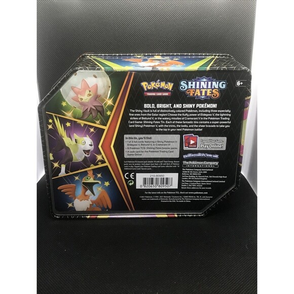 Pokémon Bultund Shining Fates Metal Tin - Collectible Card Storage - Picture 8 of 8